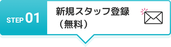 STEP 01 新規スタッフ登録（無料）