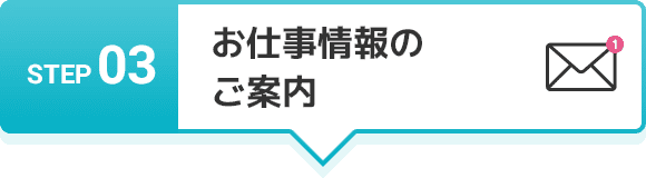 STEP 03 お仕事情報のご案内